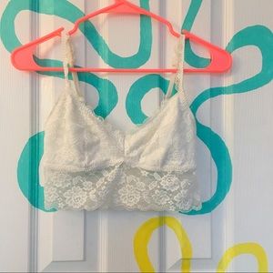 White lace bralette